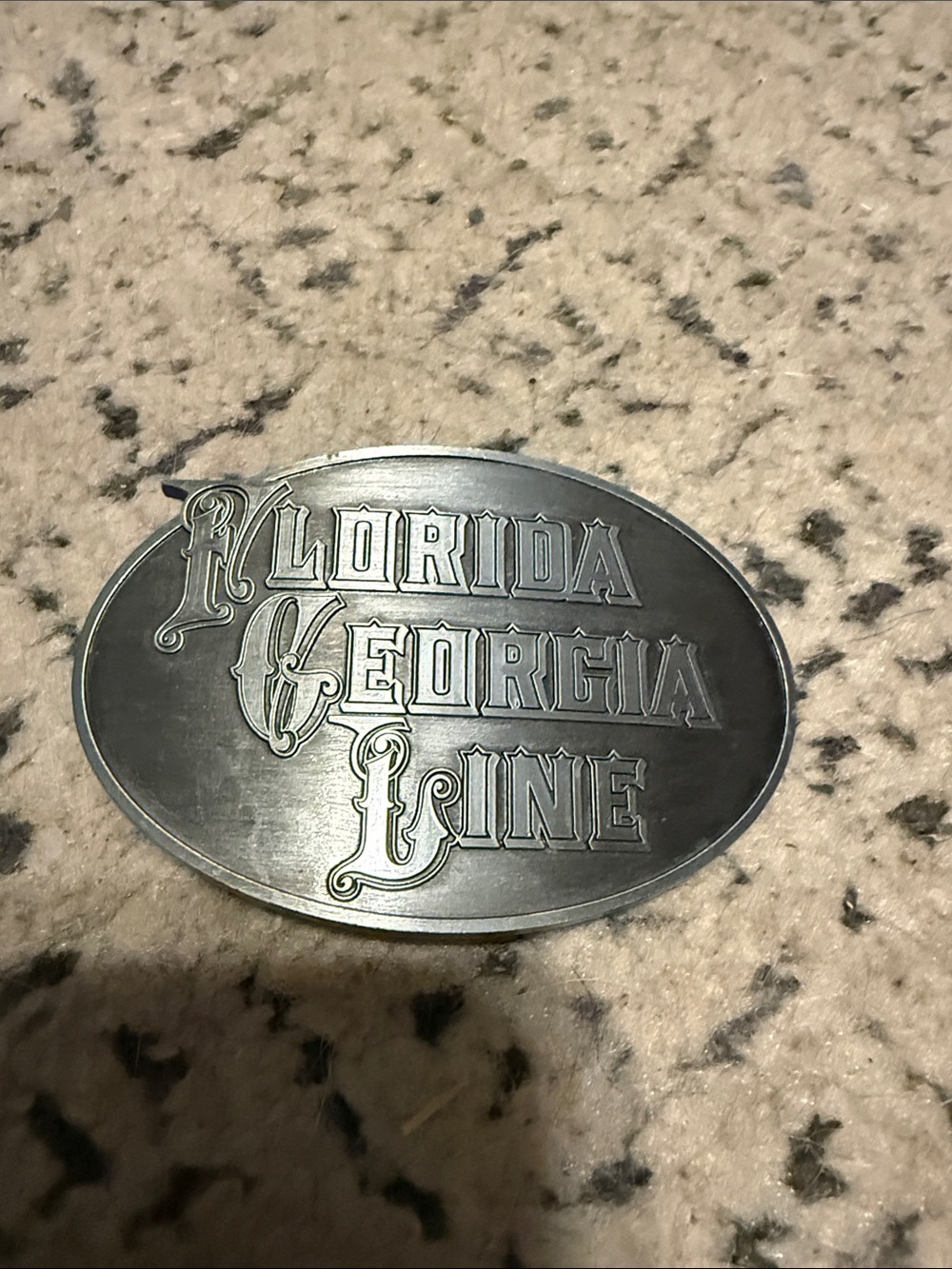 Florida Georgia Line Metal Belt Buckle - Silver Tone